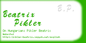 beatrix pikler business card